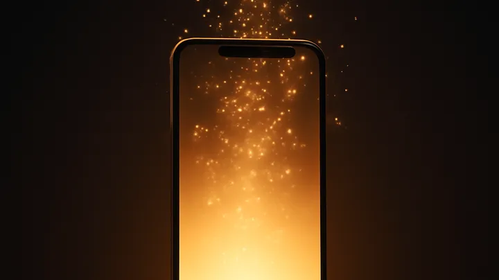 5777BIT COM Modern phone with glowing screen